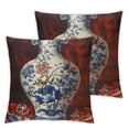 thumbnail image 2 of CMMY  Blue and White Pillow Covers Blue and White Porcelain Pillowcases Blue Vase Chinese Vase Throw Pillow Covers Decorative Pillow Covers 2pcs White, 2 of 6