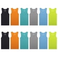 thumbnail image 2 of Buyless Fashion Boys Scoop Neck Tagless Undershirts Soft Cotton Tank Top  (12 Pack)  19-20, 2 of 7