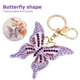thumbnail image 3 of Llavero de mariposa con brillantes diamantes de imitación y colgante en forma de mariposa, ideal para decorar bolsos y monederos., 3 of 7