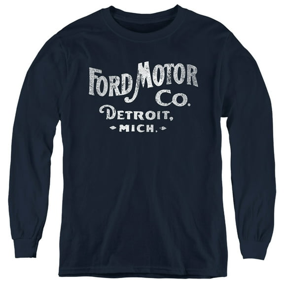 Ford Motor Co Youth Long Sleeve T-Shirt Navy