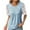 Light Blue, variant on Lindreshi Womens Tops Womens Fashion Women's Fashion Solid T-Shirt Lace Short Sleeves Blouse Round Neck Casual Tops