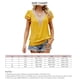 thumbnail image 4 of Blusa de encaje con cuello en V profundo para mujer, manga con volantes, informal, holgada, elegante, para verano, 4 of 6