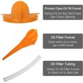 thumbnail image 3 of Oil Funnel, Oil Change Kit Compatible with Harley Motorcycle Refueling Funnel Long Mouth Oil Gasoline Water Filter Tool Crankcase Primary Case Plastic Set for Motorcycle - Orange, 3 of 7