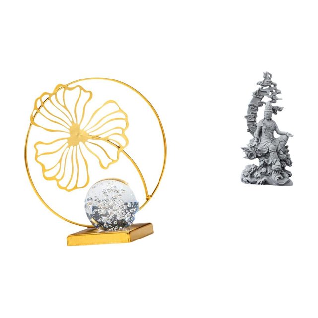 Figura Decorativa De Guan Yin De Hierro Con Forma De Hoja, Adorno Coleccionable, Escultura Feng Shui, Regalo Budista Para Oficina, Dormitorio, Sala De Estar Y Escritorio.