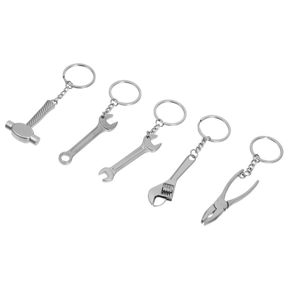 Mobutofu Mini Tool Key Chain 5Pcs Hammer Shape Wrench Keychain Accessories for Men