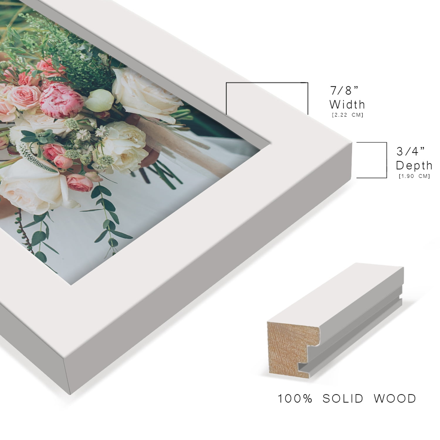 Modern 4 in. x 6 in. White Picture Frame (Set of 2)