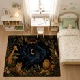 thumbnail image 3 of Rdsfhsp Mystical Jungle Velvet Area Rug, Tiger Lion Giraffe Botanical Night Sky Pattern Soft Carpet for Bedroom Living Room Home Decor, 3 of 5