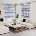 thumbnail image 2 of Boho Window Curtain1 Panel Geometric Printed Pattern Kitchen Curtains Bohemian Modern Tribal Folk Kitchen Valance for Home Decor, Navy, 26 x 24 Inch, 2 of 5