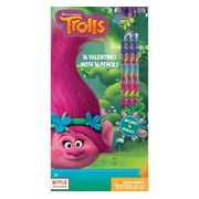 Angle View: Dreamworks Trolls 16 Valentines Cards with Pencils