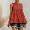 thumbnail image 4 of Women's Summer Casual O-Neck Regular Soild Long Sleeve T-Shirt Blouse t-shirts womens, 4 of 9