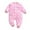 Pink, variant on Baby Bodysuits Girls Fuzzy Flannel Thick Warm Jumpsuit Playsuit Romper Clothes Fall Winter Baggy Crawl Suit,12-18M
