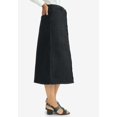 thumbnail image 2 of Jessica London Women's Plus Size True Fit Button-Front Midi Skirt, 2 of 3