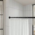 thumbnail image 3 of Naiture 48" Never Rust Stainless Steel Straight Shower Curtain Rod, Black Finish, 3 of 8