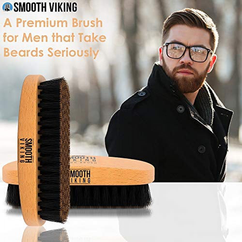 Beard Brush for Men â€“ With Wild Boar Bristles for Easy Grooming â€“ Facial Care Hair Comb for Beards & Mustache Conditioning, Styling & Maintenance â€“ Distributes Products & Natural Wax - image 3 of 3