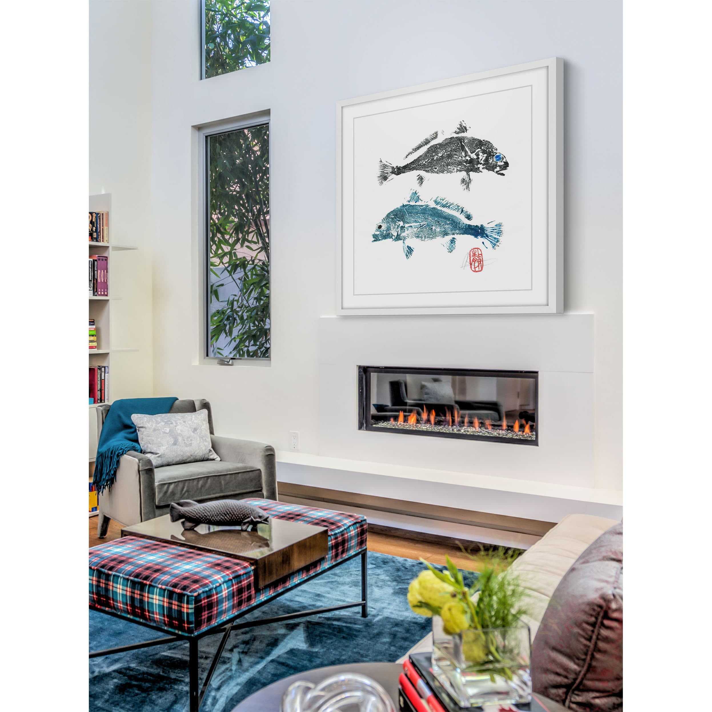 "Black & Blue Eye" Framed Painting Print