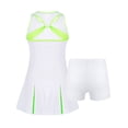 thumbnail image 2 of Eandarui Kids Girls Tennis Skirt with Shorts Set Golf Tennis Dress Outfits Sports Skort Dress Cheer White 14, 2 of 7