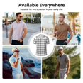 thumbnail image 7 of Polo Shirts for Men, Gray Checkboard Cuteness Casual Mens Polo Shirts Short Sleeve Button Down Classic Mens Golf Polo Shirts, 7 of 7