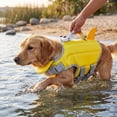 thumbnail image 3 of Dog Life Jacket with Chin Float (Duck Yellow) | High Buoyancy Dog Swimming Vest with Rescue Handle & Reflective Stripes, Adjustable, Tear Resistant for Small and Large Dogs, 3 of 6