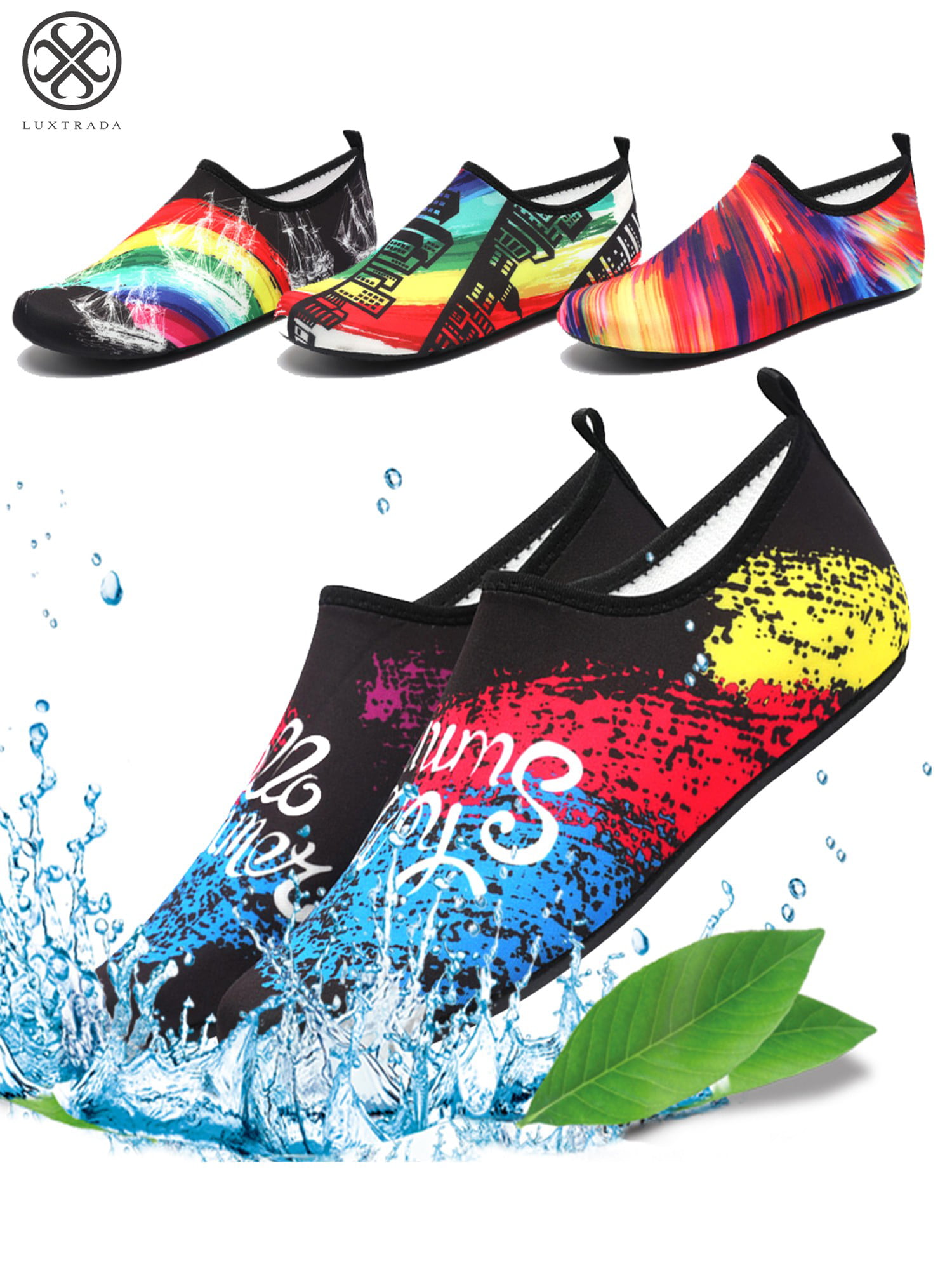 Mens Womens Skin Water Shoes Aqua Beach Pool Yoga Swim Surf Slip On Diving Socks 