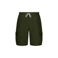 thumbnail image 4 of LWITHSZG Cargo Shorts for Men Loose Fit Plain Casual Pants Drawstring Elastic Waist Summer Trousers with&nbsp;Pockets Beach Vacation Clothes S-XXL, 4 of 7