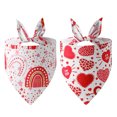 thumbnail image 1 of 2 pañuelos para perros del Día de San Valentín, baberos triangulares con forma de corazón de colores para perros y gatos, 65 x 45 x 45 cm. Largo 65 x 45 x 45 cm. Estilo: Estilo 2;, 1 of 5
