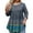 Navy, variant on Plus Size Women's Floral Tunic Top - 3/4 Sleeve, Stretchy Breathable Fabric, High-Low Hem, Loose Fit Blouse, Ideal for Daily/Casual L