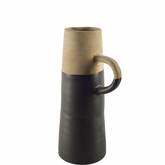 Mercana Garand II Medium Two-Toned Black/Natural Ceramic Jug