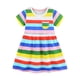 thumbnail image 1 of Odeerbi Vestido de Algodón A Rayas Arco Iris Para Niñas Vestido de Verano En Línea A Vestido de Manga Corta de Punto Para Niños, 1 of 6