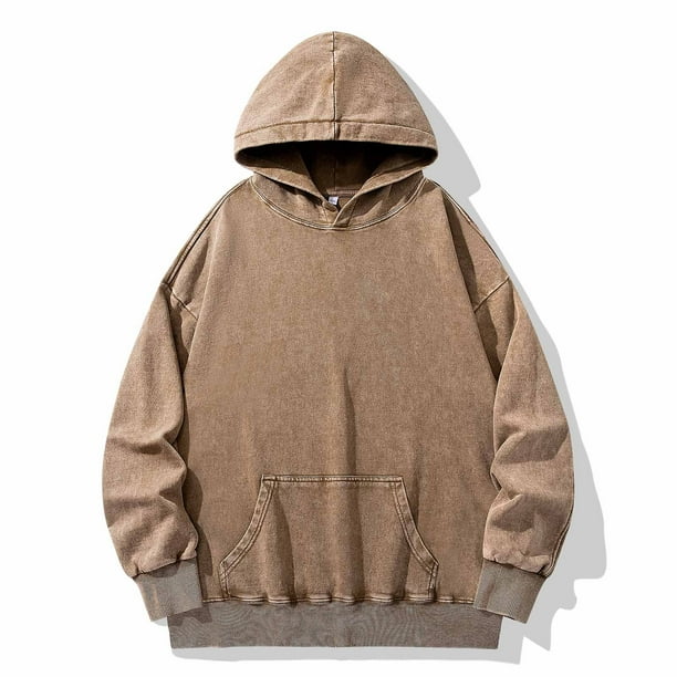 Sudadera con capucha para hombre, estilo informal, a la moda, con cuello redondo y bolsillo, de manga larga