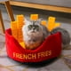 thumbnail image 2 of Cama para gatos, suave, agradable a la piel, lavable en caliente, relleno de algodón PP, lindo cojín para gatitos, cama para interiores, patatas fritas, cama para gatos, 2 of 5