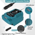 thumbnail image 3 of Mini Car Charger for Makita 18V Battery, Portable Charger use on Car, Cigarette Lighter Plug, 1/4 Size of DC18RC Charger (only for 18V Battery), 3 of 8