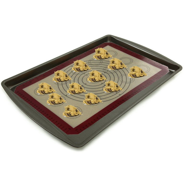 Mainstays Reusable Silicone 24x 16 Pastry Mat with Measurements 