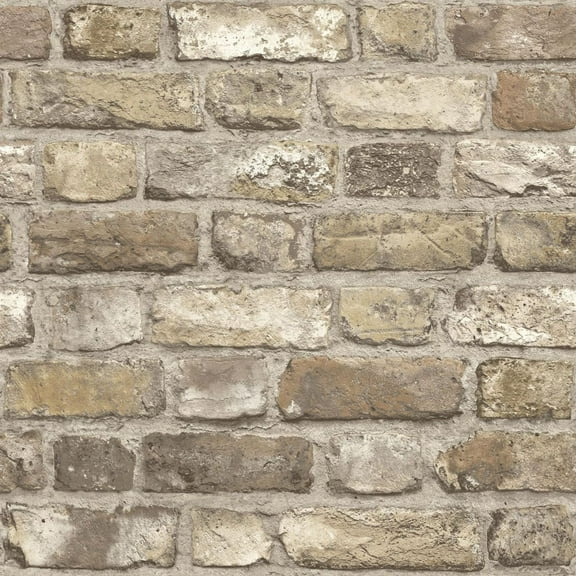 Grandeco Brick Effect Vinyl Wallpaper