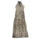 thumbnail image 1 of Bar III Maxi Vestido Halter para Mujer, Marrón, 2, 1 of 2