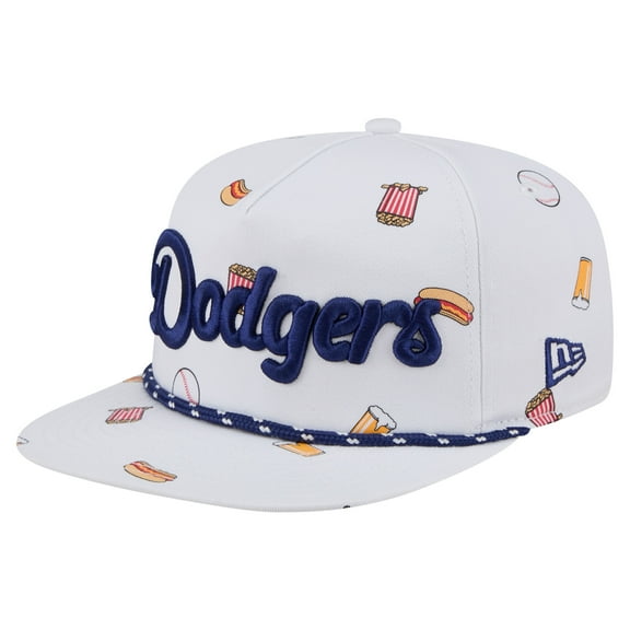 Men's New Era White Los Angeles Dodgers Team Cheer Rope 19TWENTY Adjustable Hat