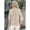 thumbnail image 4 of Sherrylily Women Chiffon Work Blouse Puff Long Sleeve Office Loose Shirt Casual Tops, 4 of 6