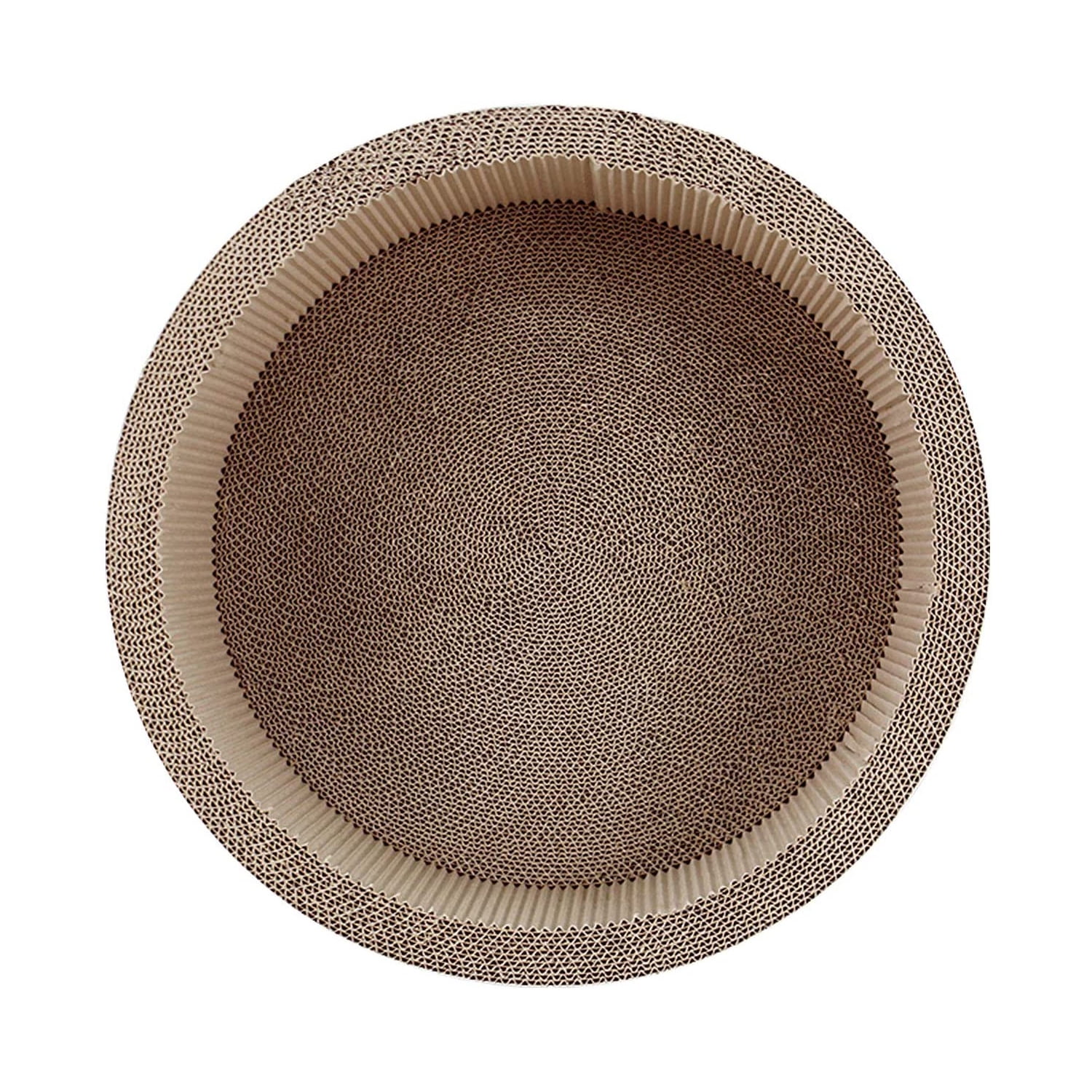 Pefilos 17" Round Cat Scratcher, Corrugated Cardboard Scratch Pad, Round Cat Scratching Lounge Bed Sofa,Cat Scratch Couch Bed for Indoor Cats Kitten, Protecting Furniture, Brown Pefilos 17" Round Cat Scratcher, Corrugated Cardboard Scratch Pad, Round Cat Scratching Lounge Bed Sofa,Cat Scratch Couch Bed for Indoor Cats Kitten, Protecting Furniture, Brown