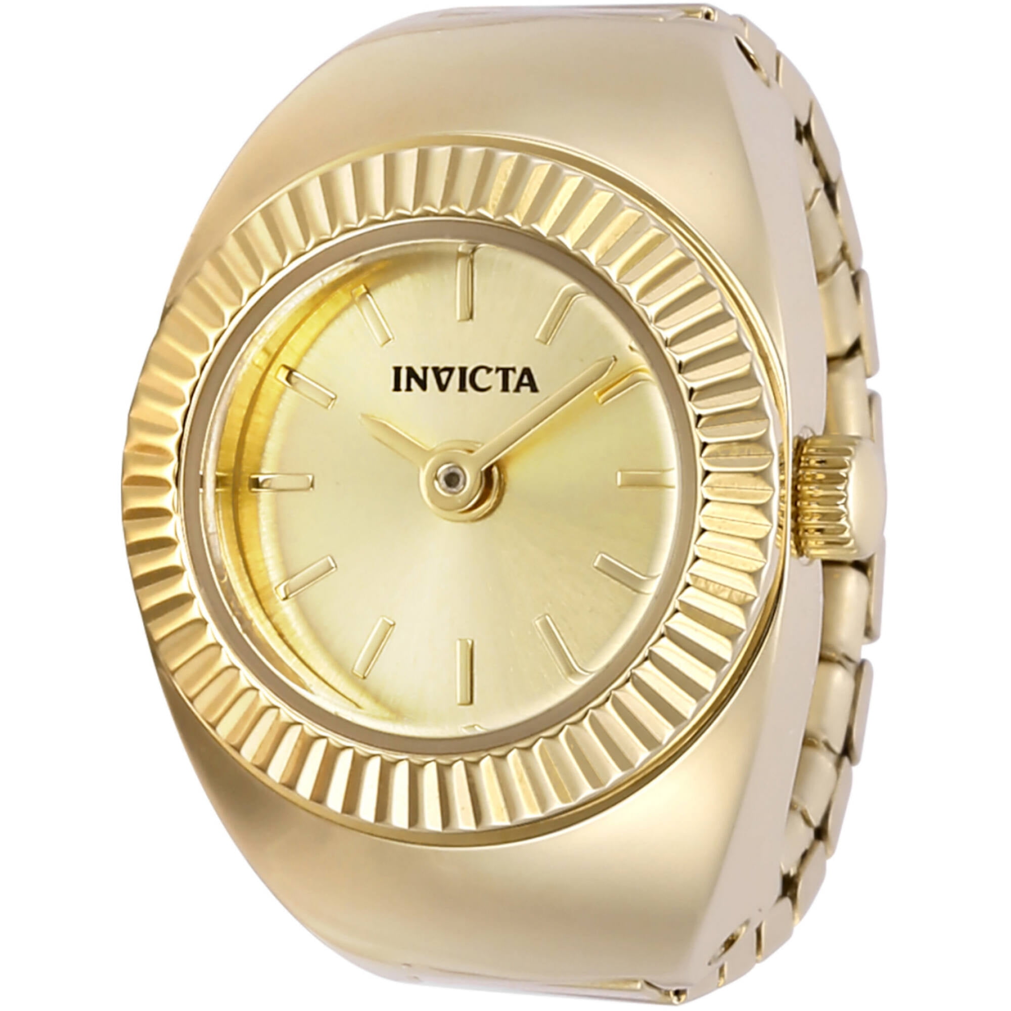 Invicta 48946 Women's Mini Angel Quartz Silver Dial Ring Watch