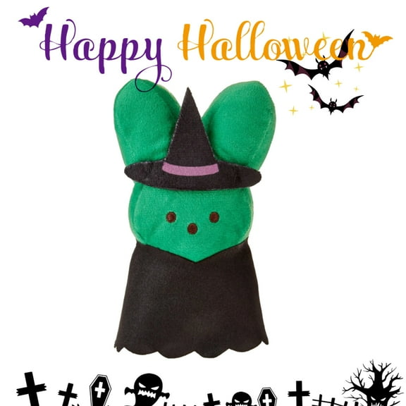 Halloween Witch Bunny Plush with Hat, PEEPS Halloween Plush, 6'' Adorable Soft Toys, Ideal Birthday Christmas Gift for Kids,1PC
