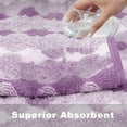 thumbnail image 4 of Sanmadrola Hand Towels 13" x 29" Set of 4, 700 GSM Cotton High Absorbent Quick Dry Purple Bath Sheets for Bathroom,Gym,Hotel, 4 of 9