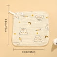 thumbnail image 4 of HLONK 6 Pcs Serviette en Gaze Multi-Usage Chiffon de Lavage du Visage Double Couche Serviette de Salive Serviette Carrée Serviette Triangulaire Serviette à Roter Bavoirs, 4 of 6