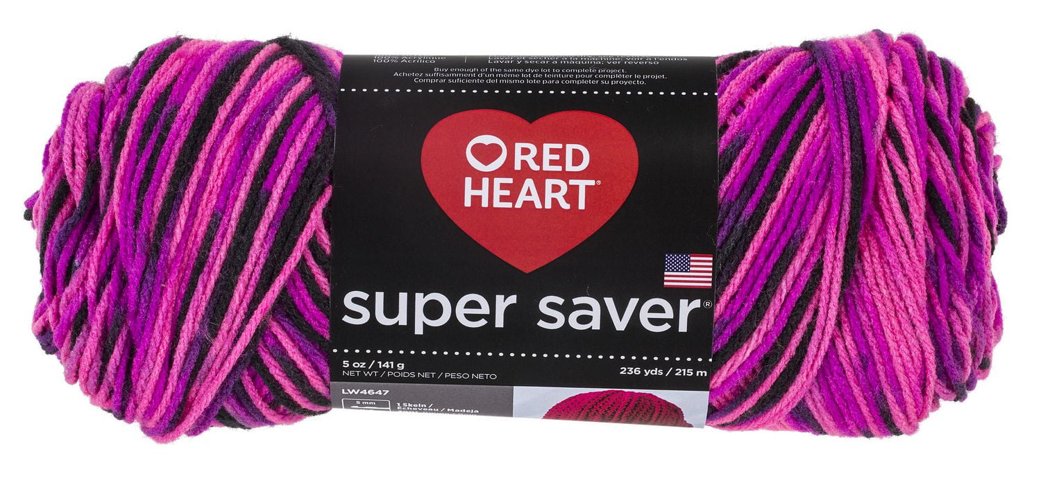 Red Heart® Super Saver® Yarn, Prints, Acrylic #4 Medium, 5oz/142g, 236 Yards