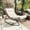 Beige, variant on Senfot Oversized Patio Rocking Chair - Heavy Duty Metal Frame with Thick Waterproof Cushions, 400 lbs Capacity for Outdoor & Indoor Use Gray