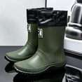 thumbnail image 4 of Women's Waterproof PVC Ankle Rain Boots Non Slip Thick Heel Gardening Shoes, 4 of 7