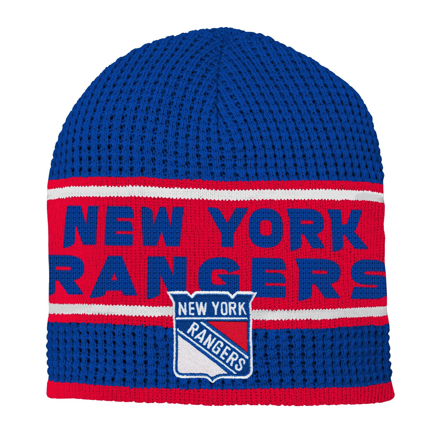 Outerstuff New York Rangers NHL Boys Youth (8-20) Enforcer Knit Hat ...
