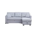 thumbnail image 4 of Alexent 3-Seat Modern Fabric Sleeper Sectional Sofa with Storage in Ash-Color:Ash Sofa, 4 of 7