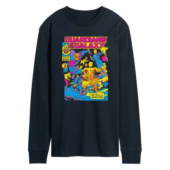 Marvel Guardians of the Galaxy - Guardians Blacklight - Men's Long Sleeve Graphic T-Shirt