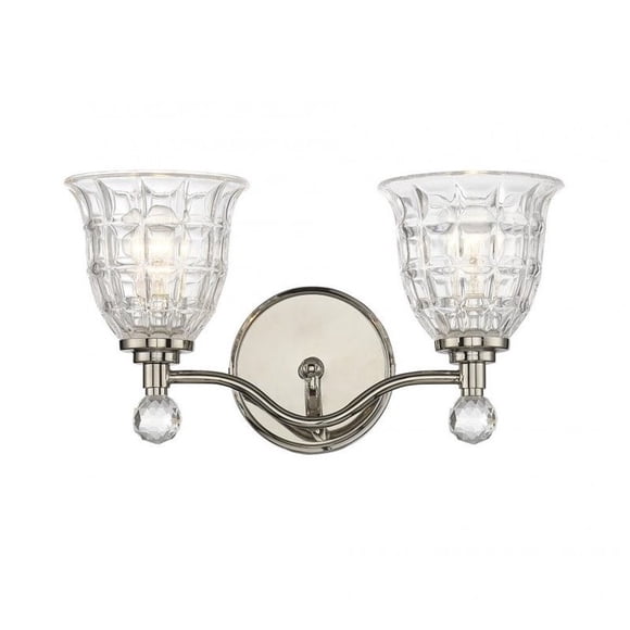 Savoy House Birone Barre de Bain 2 Lumières en Nickel Poli