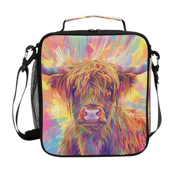 ALAZA Highland Cow Lunch Box Insulated Lunch Bag Reusable Thermal Cooler Tote School Picnic