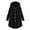 Black, variant on Women's Hooded Cardigan Vintage Fuzzy Jacket Winter Open Front Fleece Ponchos Cape Cloak Coat Long Sleeve Pollover Plus Size Button Top Dress